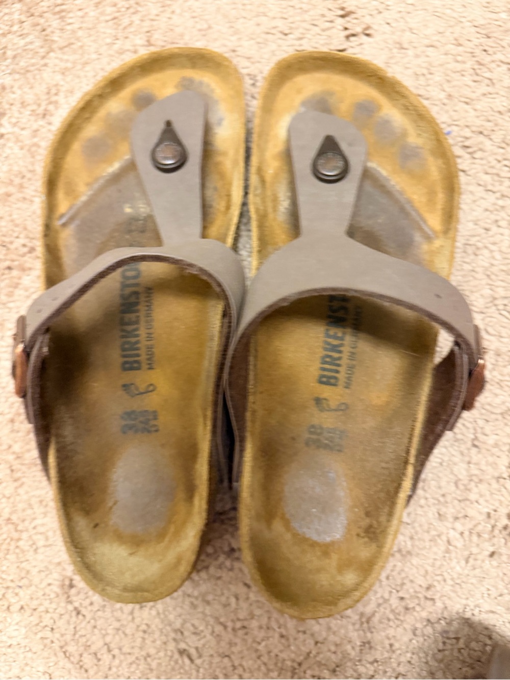 Birkenstock Kids Taupe Strap Flip Sandals